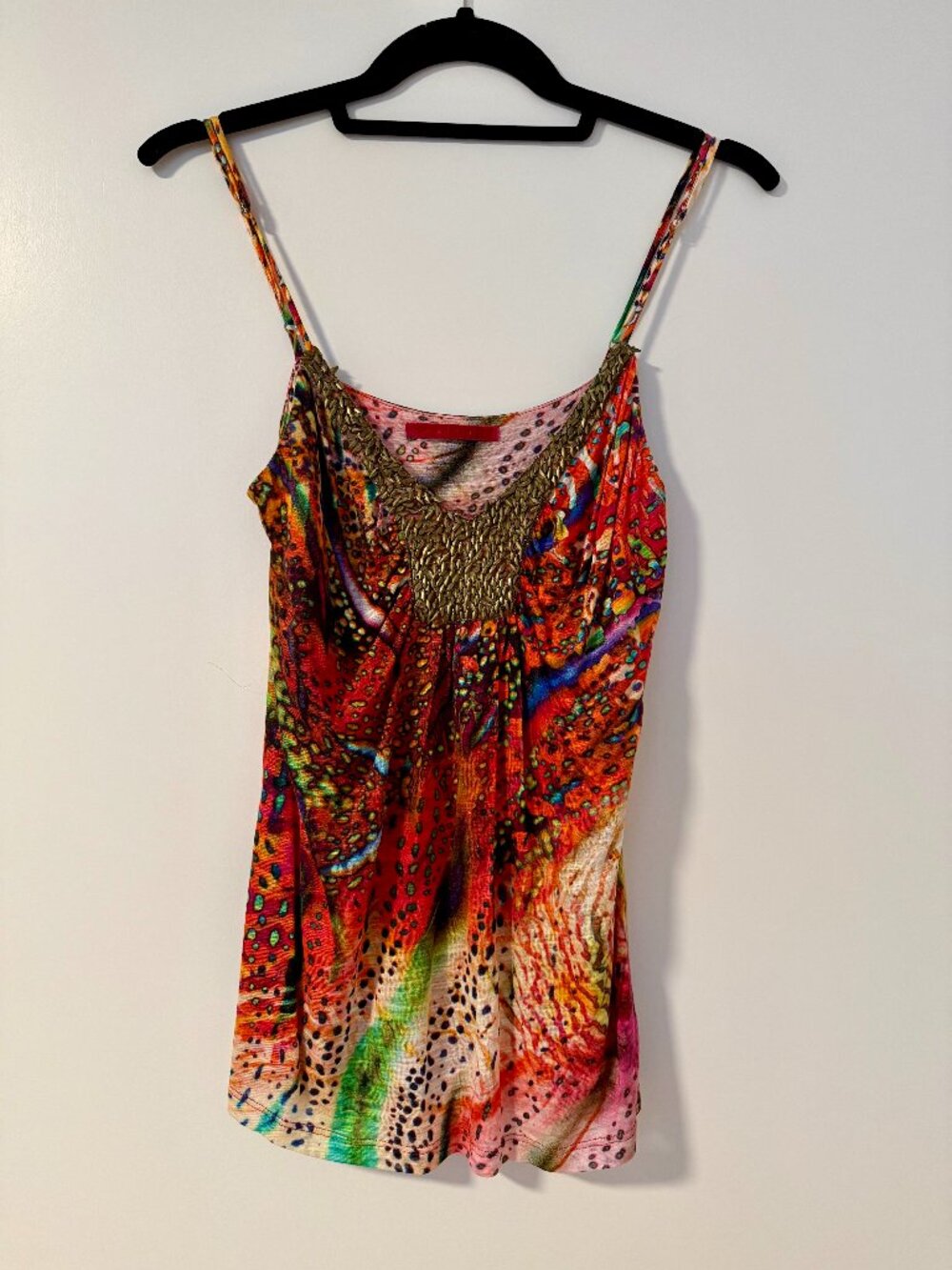 Velvet by Graham & Spencer Colorful Tank Top with Beadwork